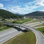 Foto aerea do viaduto do contorno viário que receberá manutenção