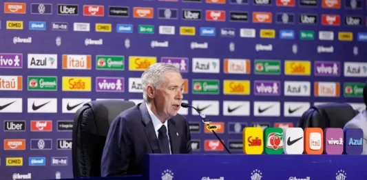 Carlo Ancelotti durante divulgação dos convocados para a Copa do Mundo de 2026