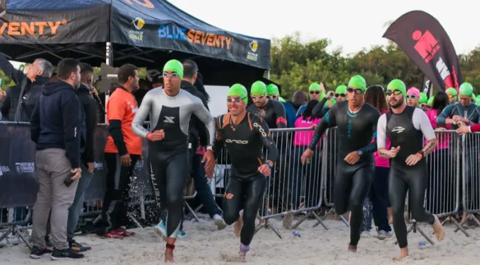 Atletas participando do IRONMAN Brasil