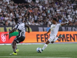 Jogadores da Chapecoense e Botafogo em campo pela Copa do Brasil