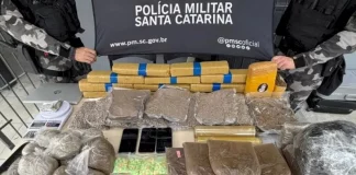 Drogas apreendidas pelo BPChoque em Florianópolis