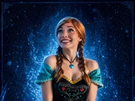 Foto da personagem do musical a Rainha do Gelo