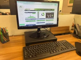 Santa Catarina recebe lançamento de plataforma de inteligência de mercado para suinocultura Foro de uma tela de computador aberta na página da plataforma de inteligência de mercado da suinocultura