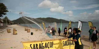 Participantes do Saragaço, competindo em provas da gincana cultural