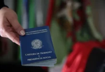 Sine oferece mais de 8 mil vagas de emprego em Santa Catarina Mão segurando carteira de trabalho, simbolizando as vagas de emprego em Santa Catarina
