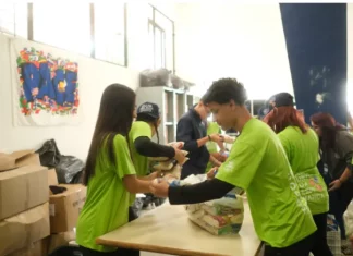 São José recebe Missão Solidária Marista com ações ambientais e comunitárias Voluntários da Missão Solidária Marista, montando cestas básicas