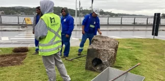 Foto do achado arqueológico na Lagoa da Conceição