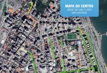 Centro de Florianópolis recebe obras para implantação da rede de gás natural Mapa das ruas com implantação da rede de gás natural em Florianópolis