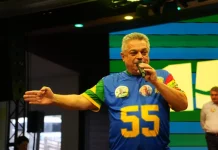 João Rodrigues cumpre agenda de campanha em São José e Florianópolis nesta quarta-feira João Rodrigues falando durante evento