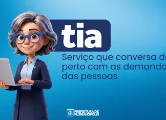 Imagem da atendente virtual TIA da Prefeitura de Florianópolis