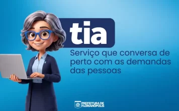 Imagem da atendente virtual TIA da Prefeitura de Florianópolis