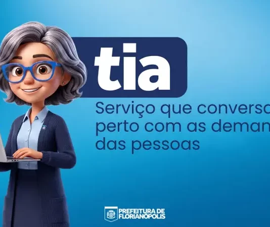 Imagem da atendente virtual TIA da Prefeitura de Florianópolis
