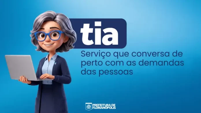 Tia Imagem da atendente virtual TIA da Prefeitura de Florianópolis