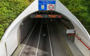 Túnel do Morro do Boi terá bloqueios para manutenção dos jatos ventiladores Foto da entrada do Túnel do Morro do Boi