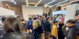 Foto do público visitando a Exposição Conexões que Fortalecem