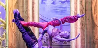 bailarina Oksana Bondareva em apresentação no espetáculo gala concert