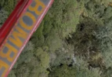 Destroços de helicóptero que levava o cantor Rick são encontrados; cinco pessoas morreram Vista aérea mostra área de mata onde foram encontrados os destroços do helicóptero com o cantor Rick.