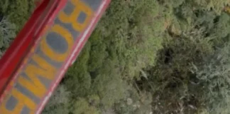 Vista aérea mostra área de mata onde foram encontrados os destroços do helicóptero com o cantor Rick.