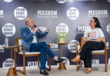Gelson Merisio participando da sabatina com servidores estaduais de Santa Catarina
