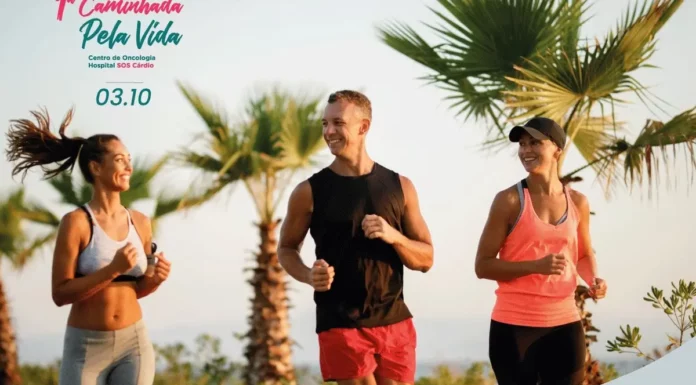 Imagem de divulgação da 1ª Caminhada pela Vida, promovida pelo Hospital SOS Cárdio em Florianópolis.