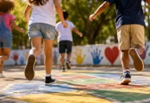 São José abre inscrições para a XIII Conferência dos Direitos da Criança e do Adolescente Crianças brincam em espaço ao ar livre, ilustrando a importância da proteção e da garantia dos direitos da criança e do adolescente.