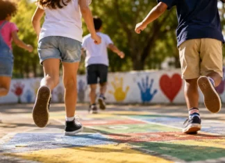 São José abre inscrições para a XIII Conferência dos Direitos da Criança e do Adolescente Crianças brincam em espaço ao ar livre, ilustrando a importância da proteção e da garantia dos direitos da criança e do adolescente.